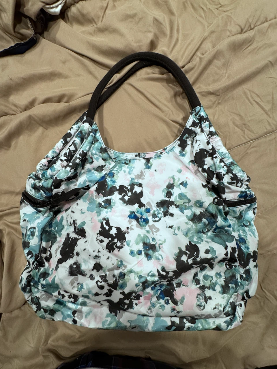 Floral Tote Bag with Pouch