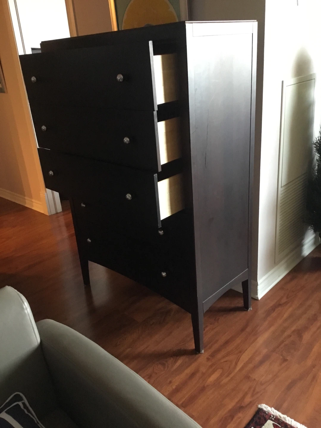 Dark Brown 5-Drawer Dresser - photo 4