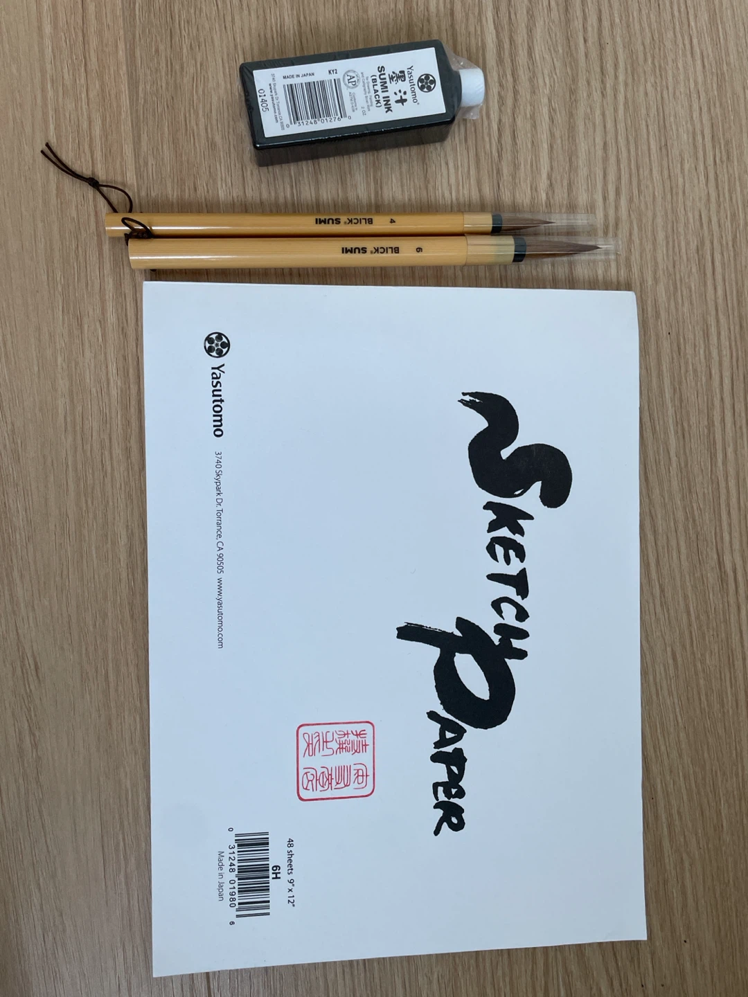 Yasutomo Sumi Art Kit. Ink, Sketch Paper, and Brush Set - photo 3