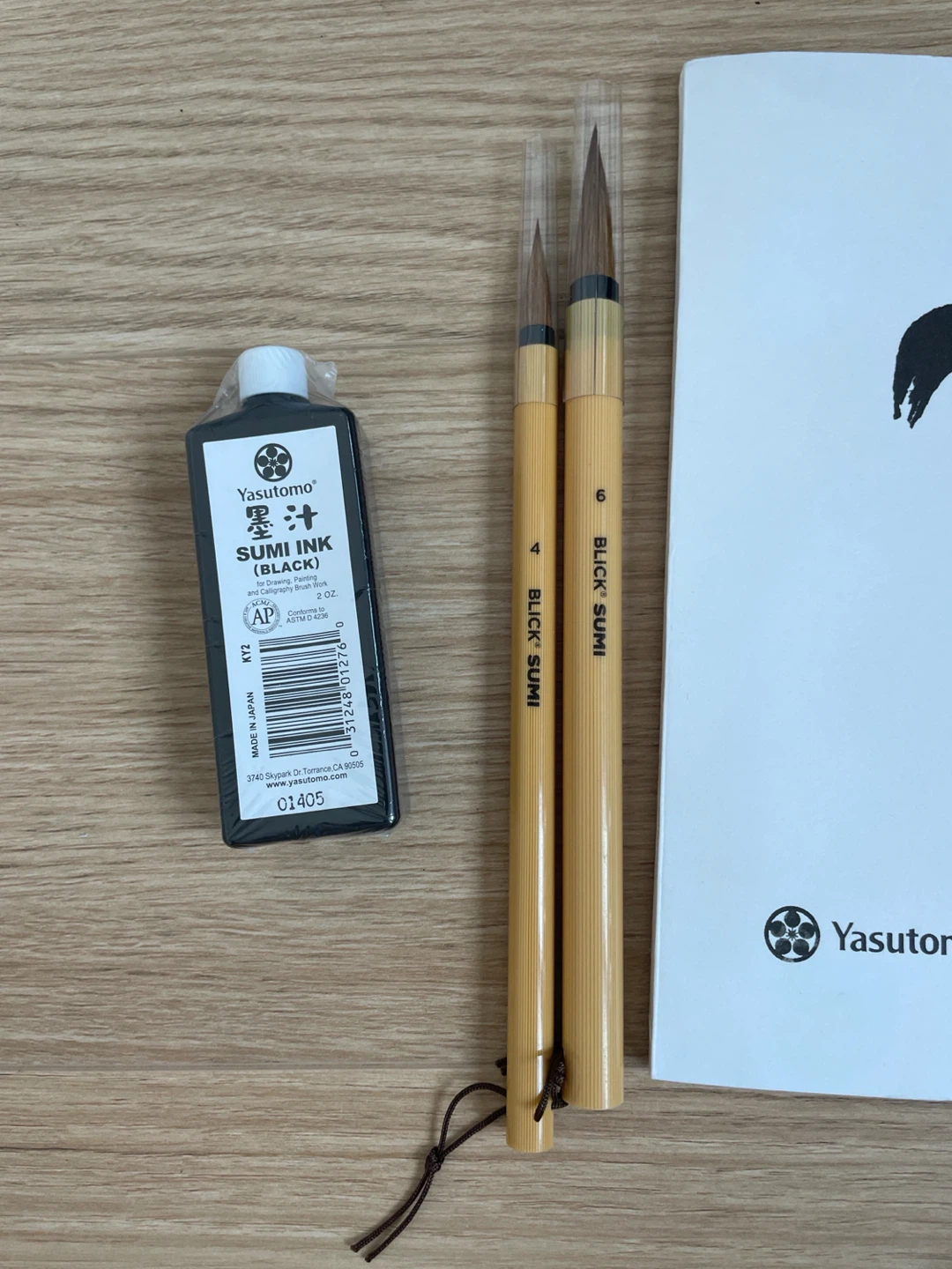 Yasutomo Sumi Art Kit. Ink, Sketch Paper, and Brush Set - photo 4