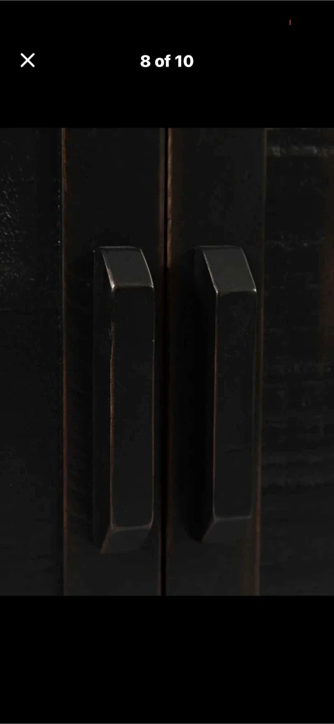 Laurel Foundry Dark Wood Media Console with Sliding Barn Doors - photo 3