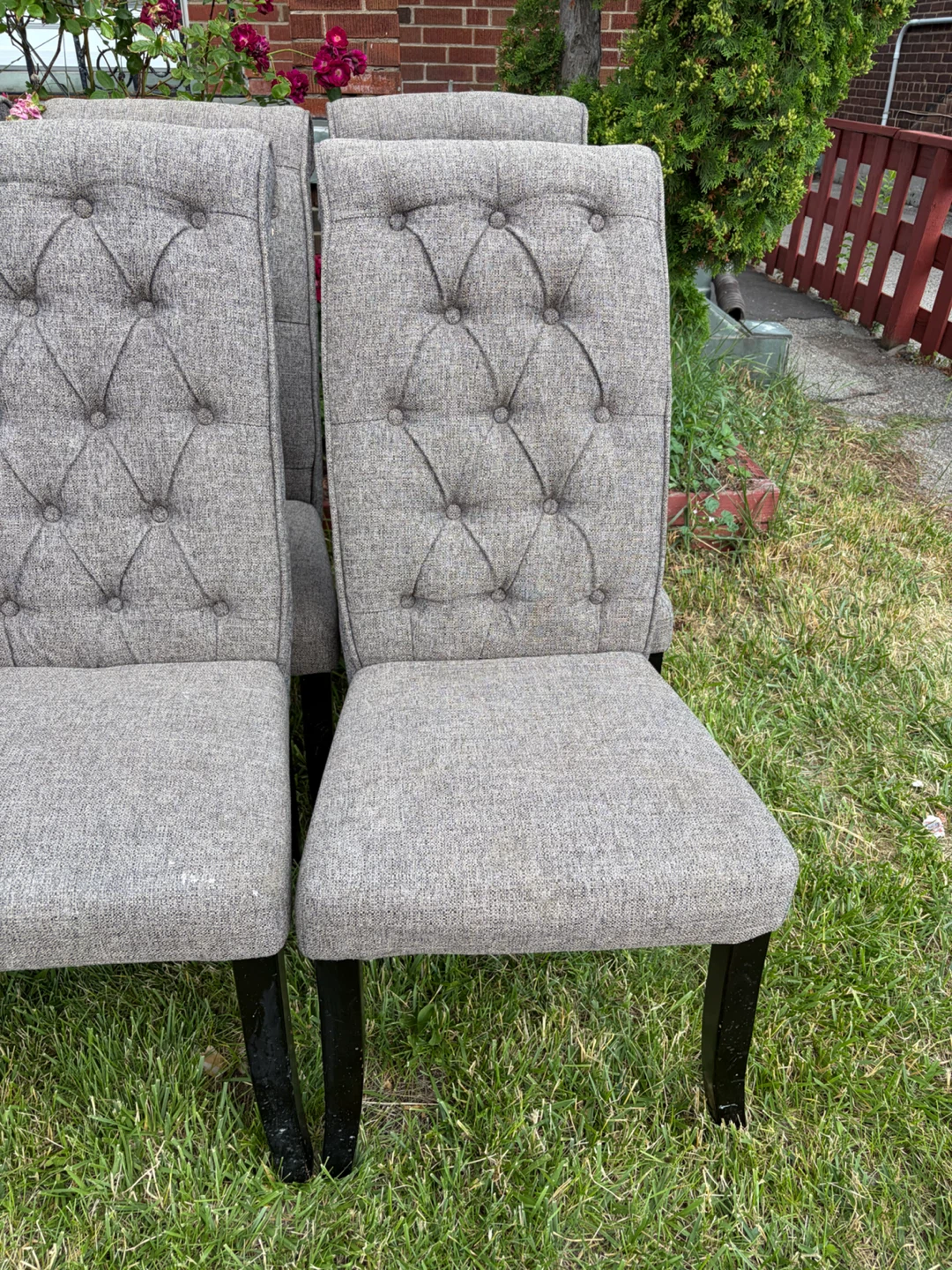 Tufted Upholstered Dining Chairs - Set of 6 - photo 2