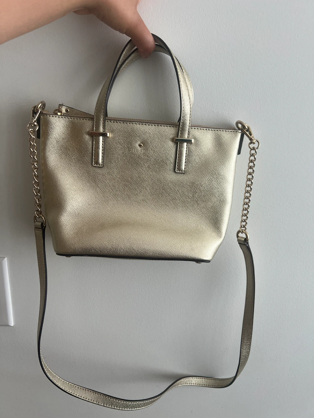 Kate Spade Gold Medium Tote Bag