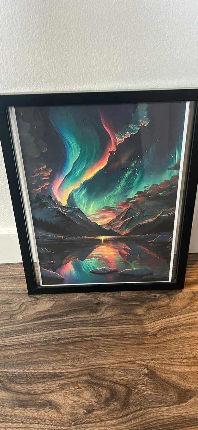 Framed Aurora Borealis Wall Art
