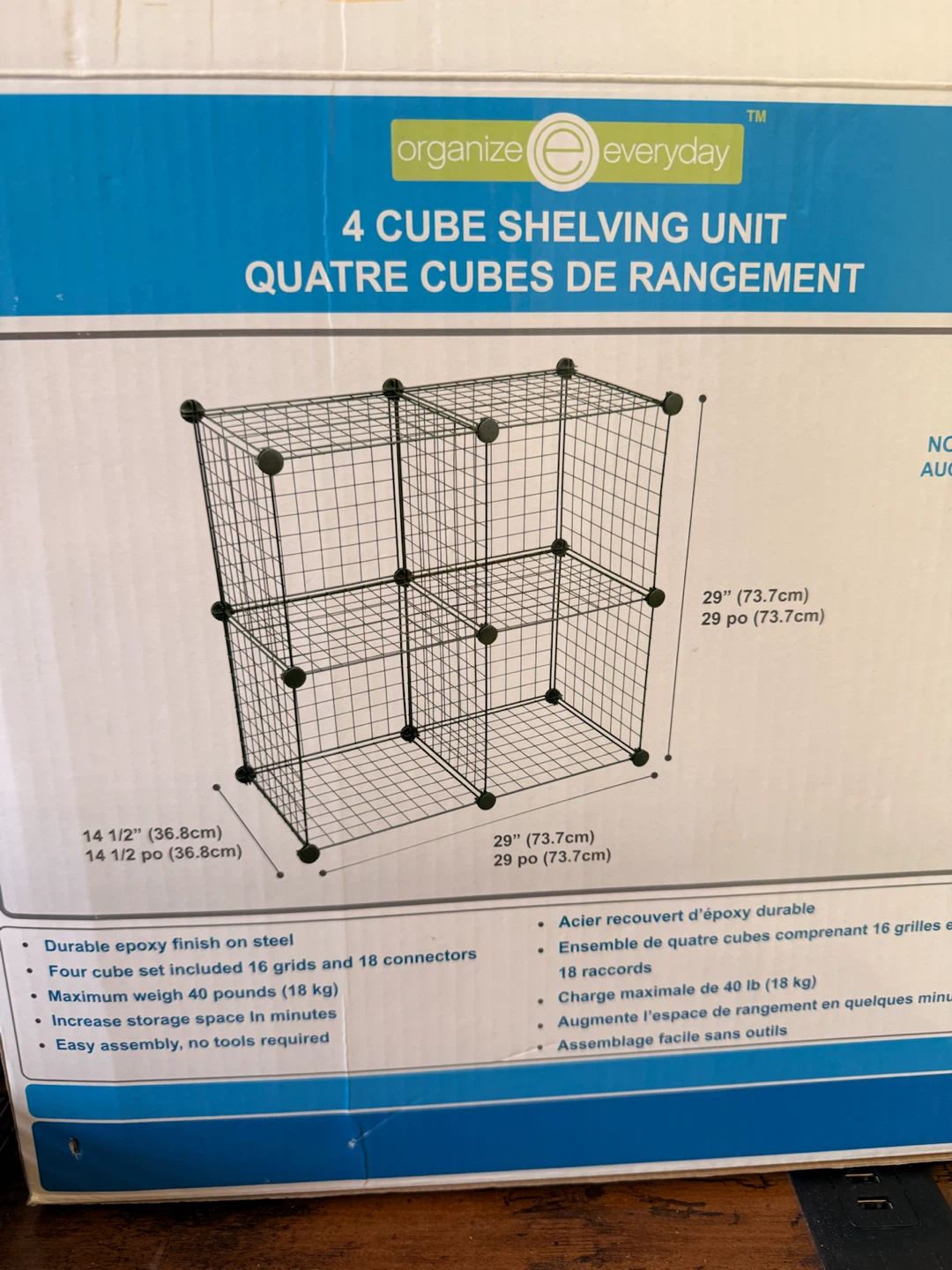 NEW 4 Cube Shelving Unit