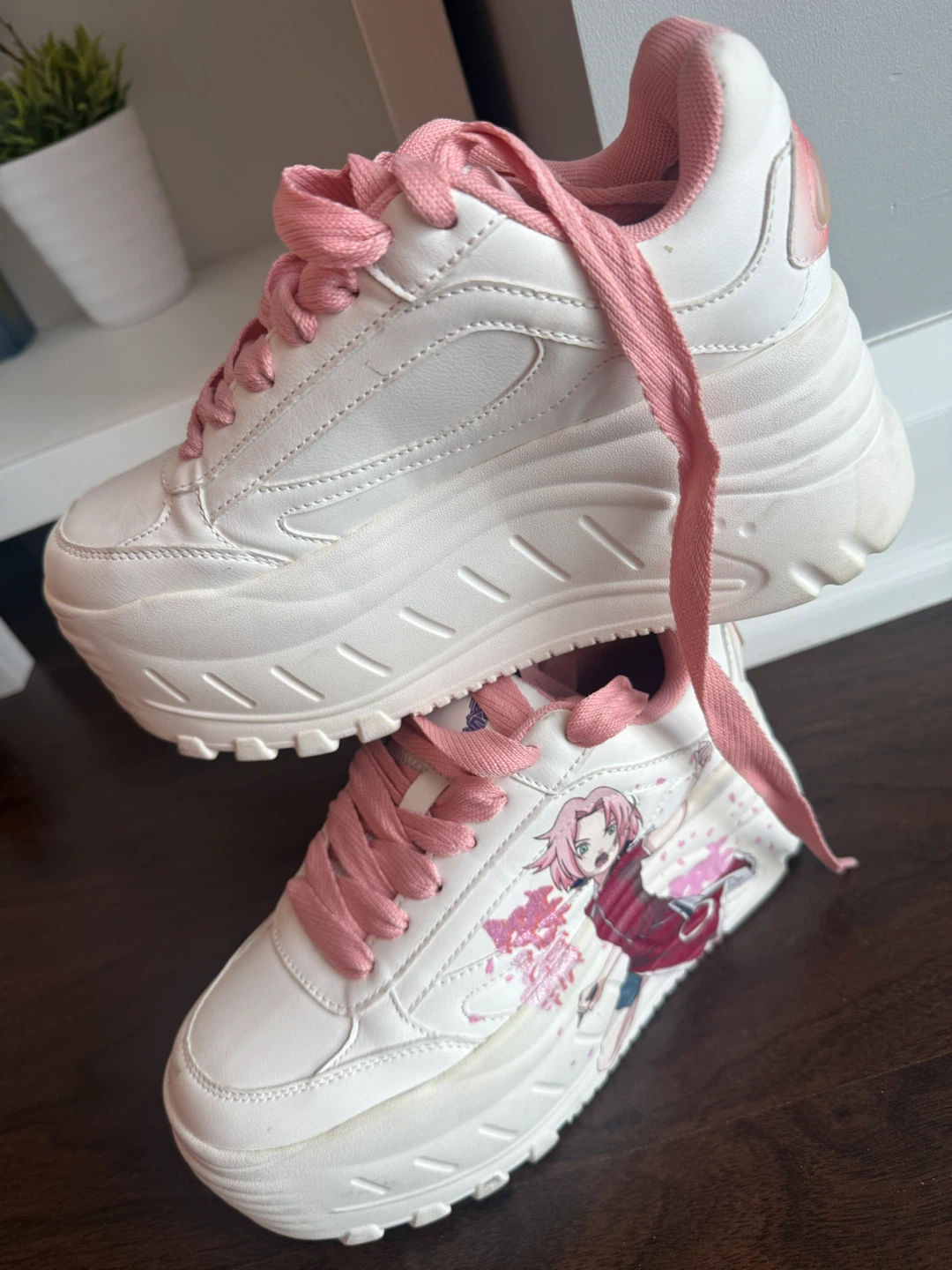Bershka Sakura Platform Sneakers Size 37 NARUTO - photo 2