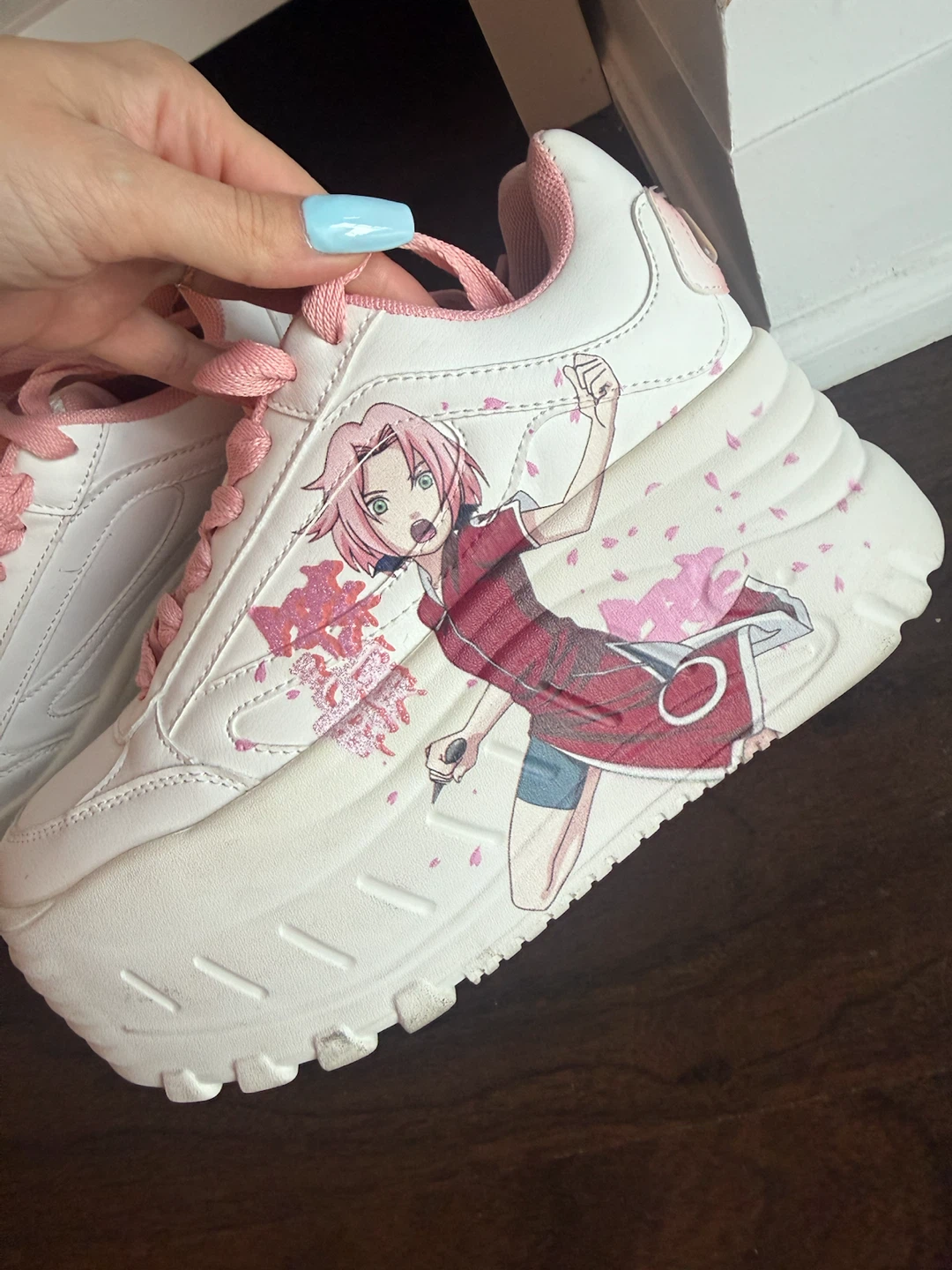 Bershka Sakura Platform Sneakers Size 37 NARUTO - photo 4