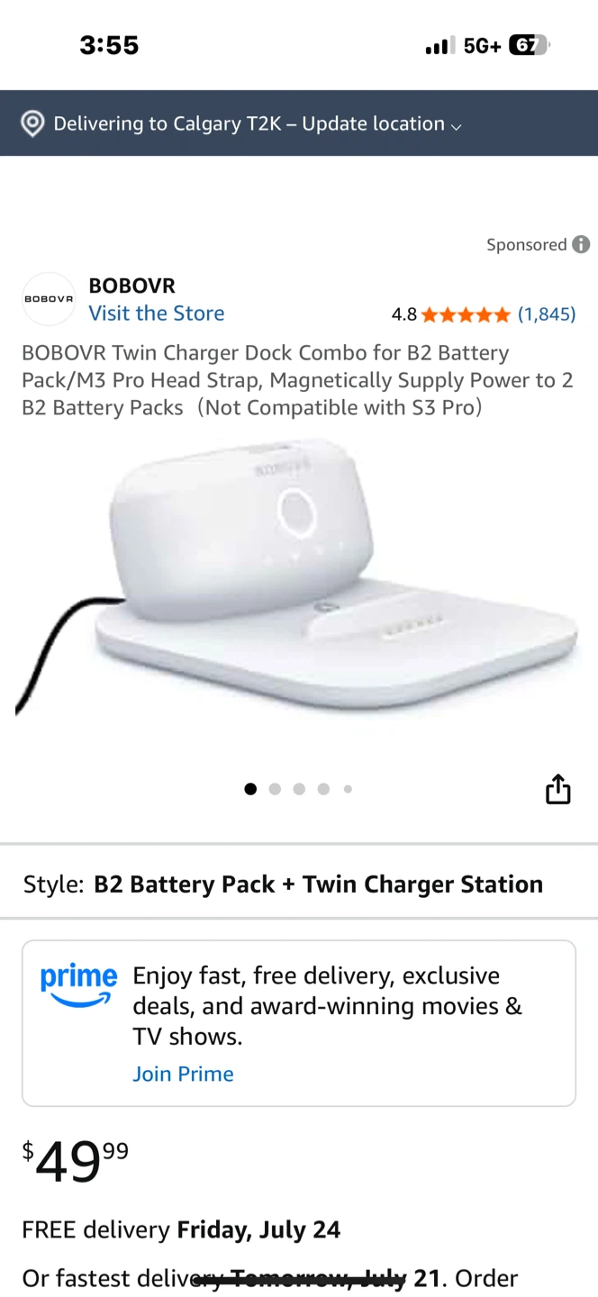BOBOVR Twin Charger Station for B2 Battery Pack - photo 4