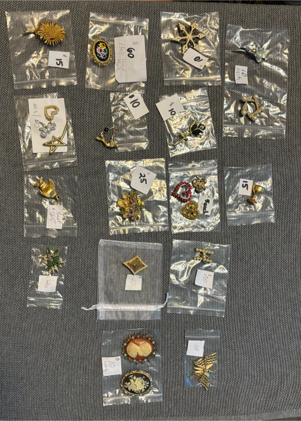 Collection of Vintage Brooches