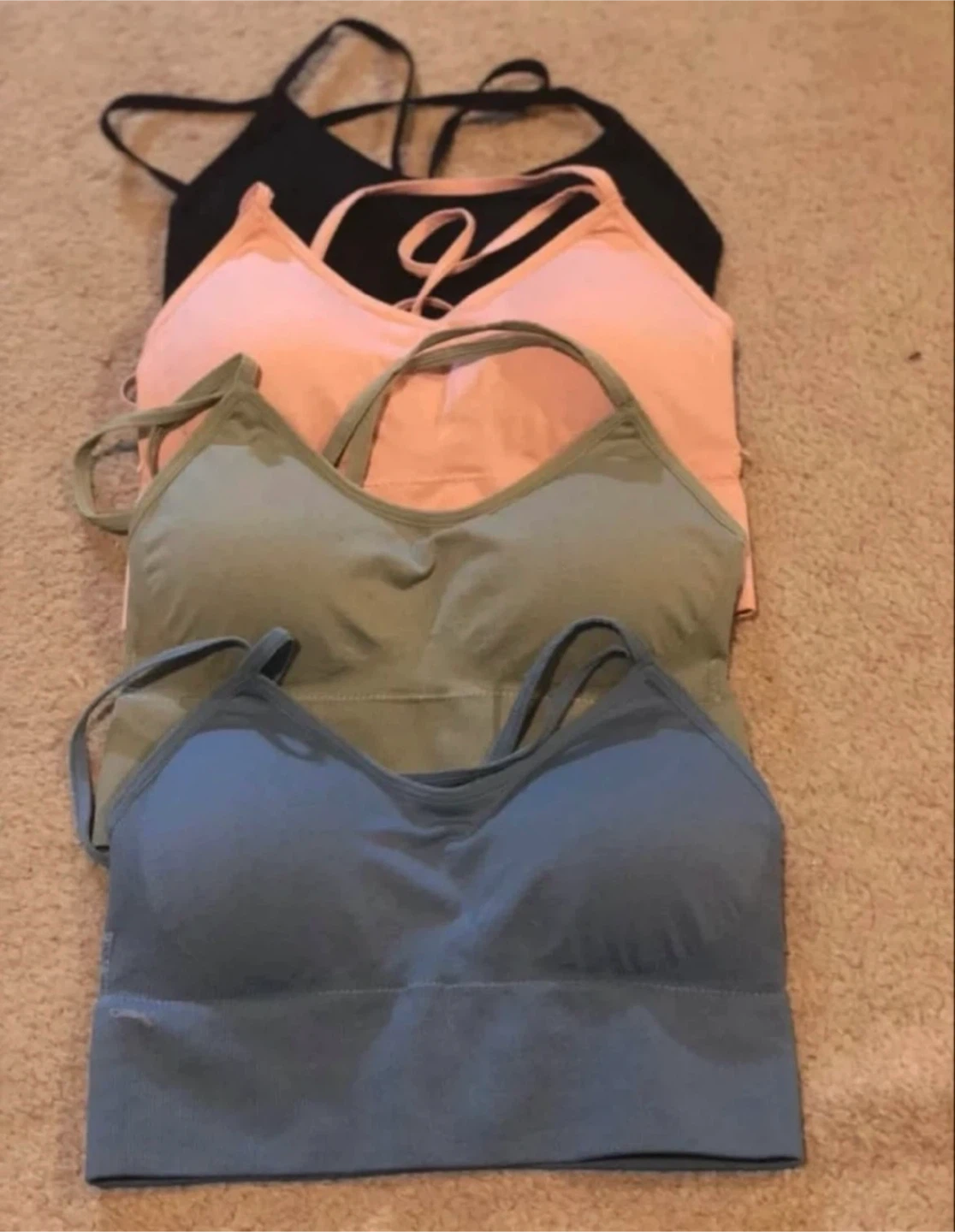 Set of 4 Women's Sports Bras - Size Small