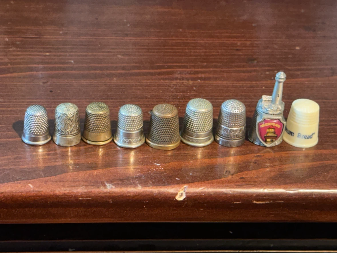 9 Antique & Vintage Sewing Thimbles Michigan Sunbeam