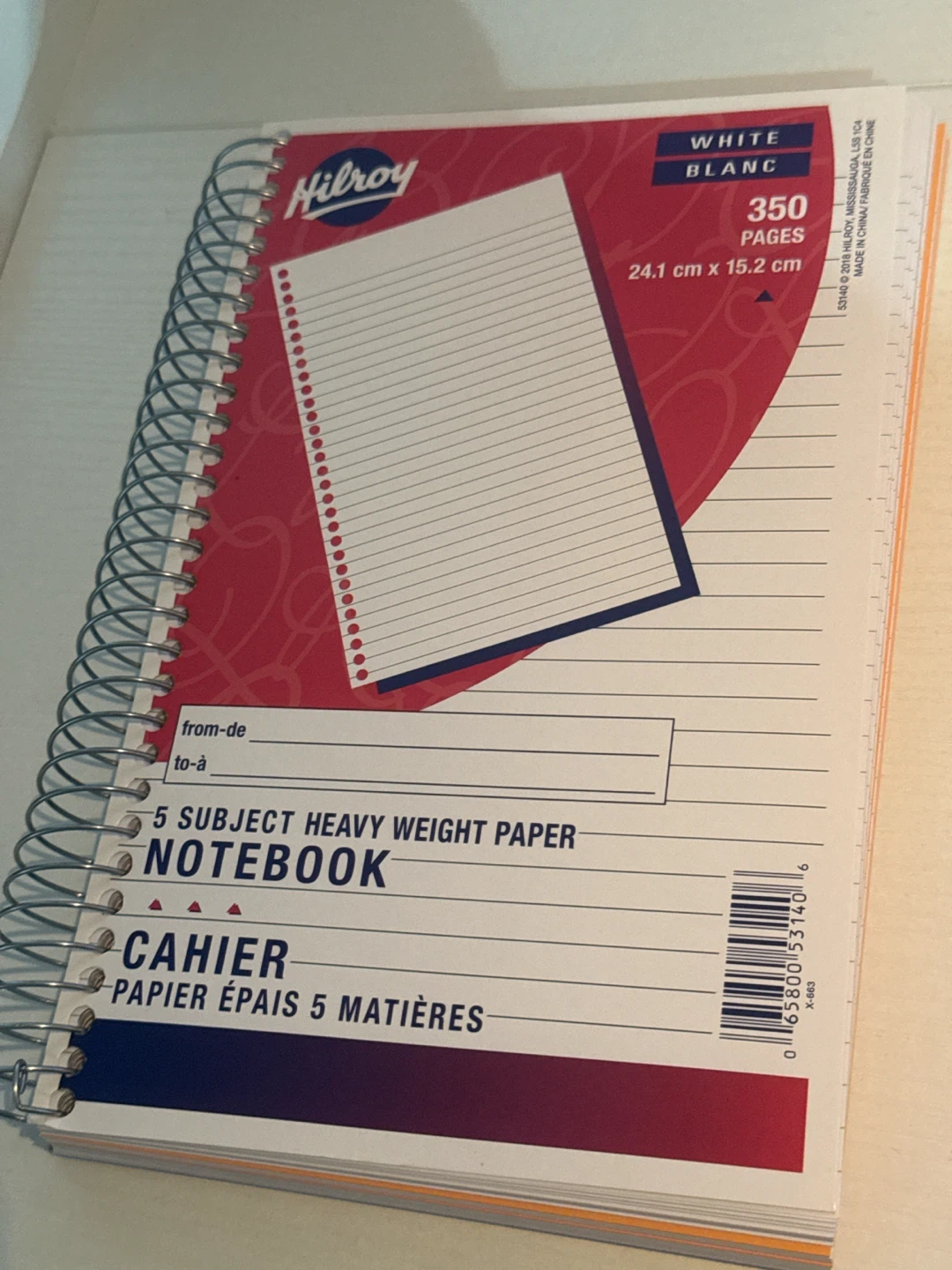 Hilroy 5 Subject Notebook - 350 Pages