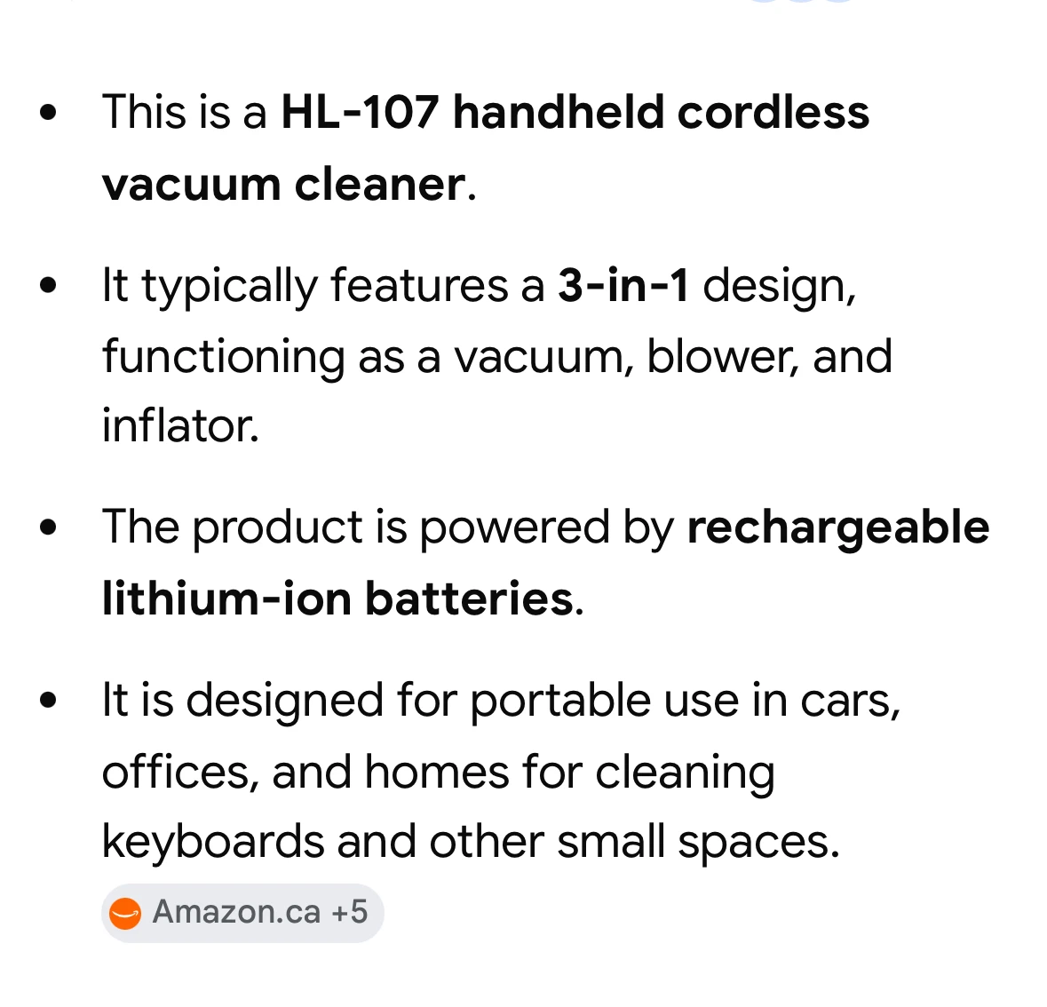 HL-107 Handheld Cordless Vacuum Cleaner - photo 4
