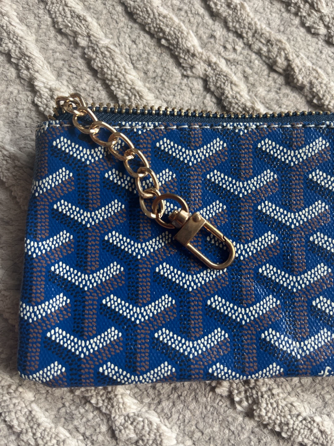Blue Monogram Coin Pouch with Chain - photo 2