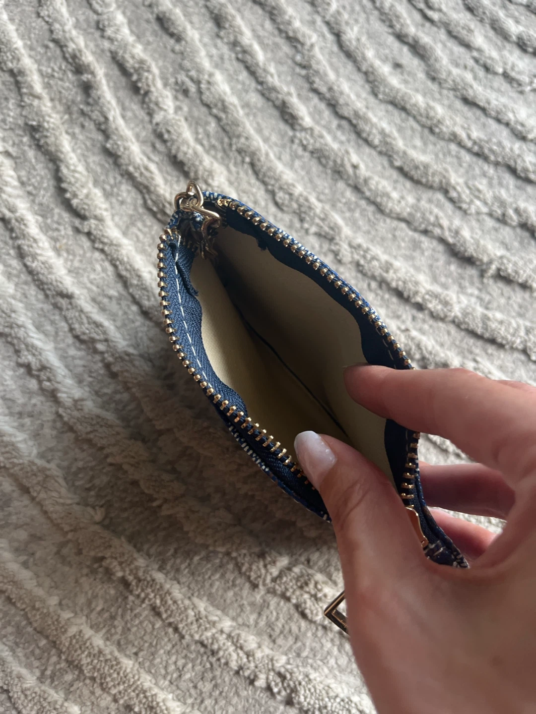 Blue Monogram Coin Pouch with Chain - photo 3
