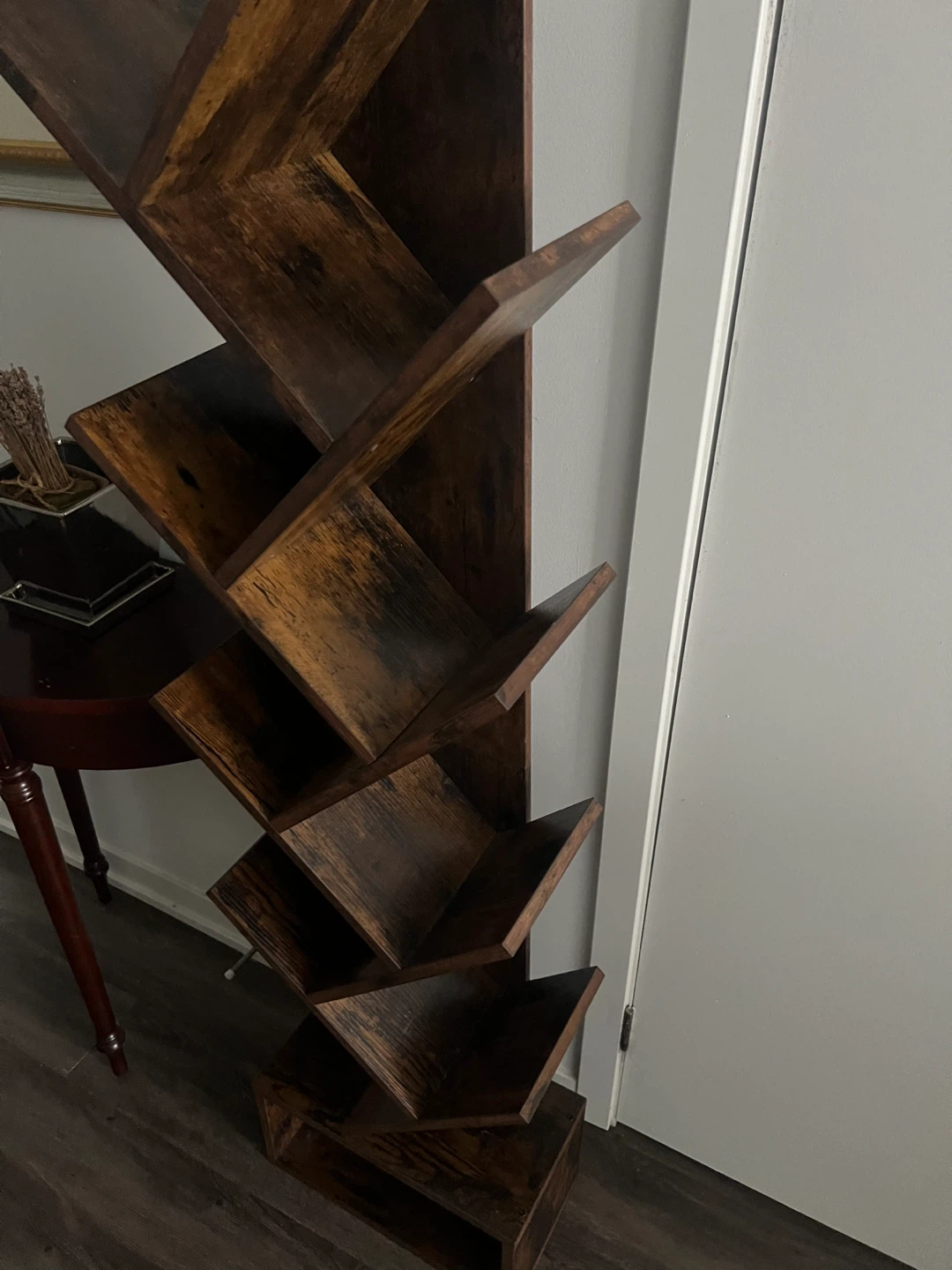 Dark Wood Tree Bookshelf
