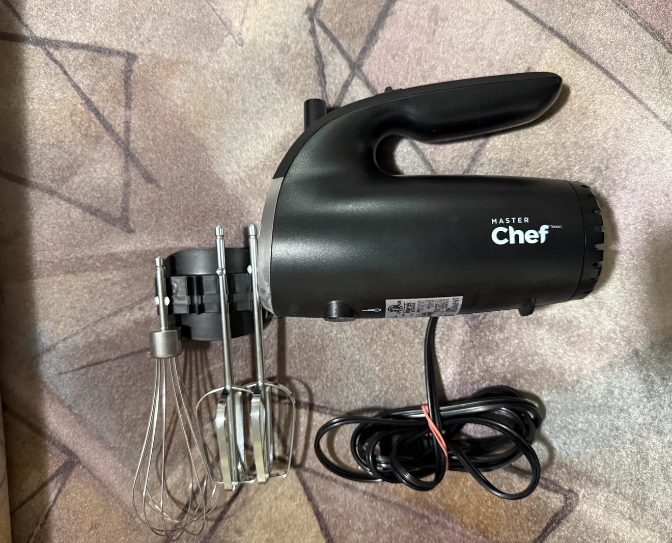 MASTER Chef 5 Variable Speed Hand Mixer, Black