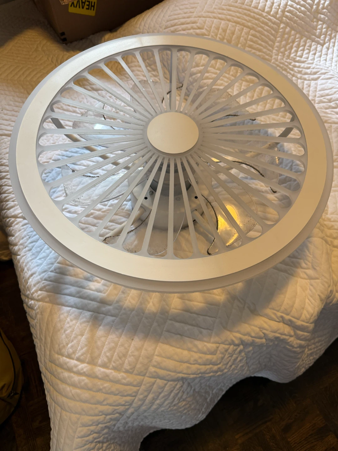 White Ceiling Fan with Light - photo 2