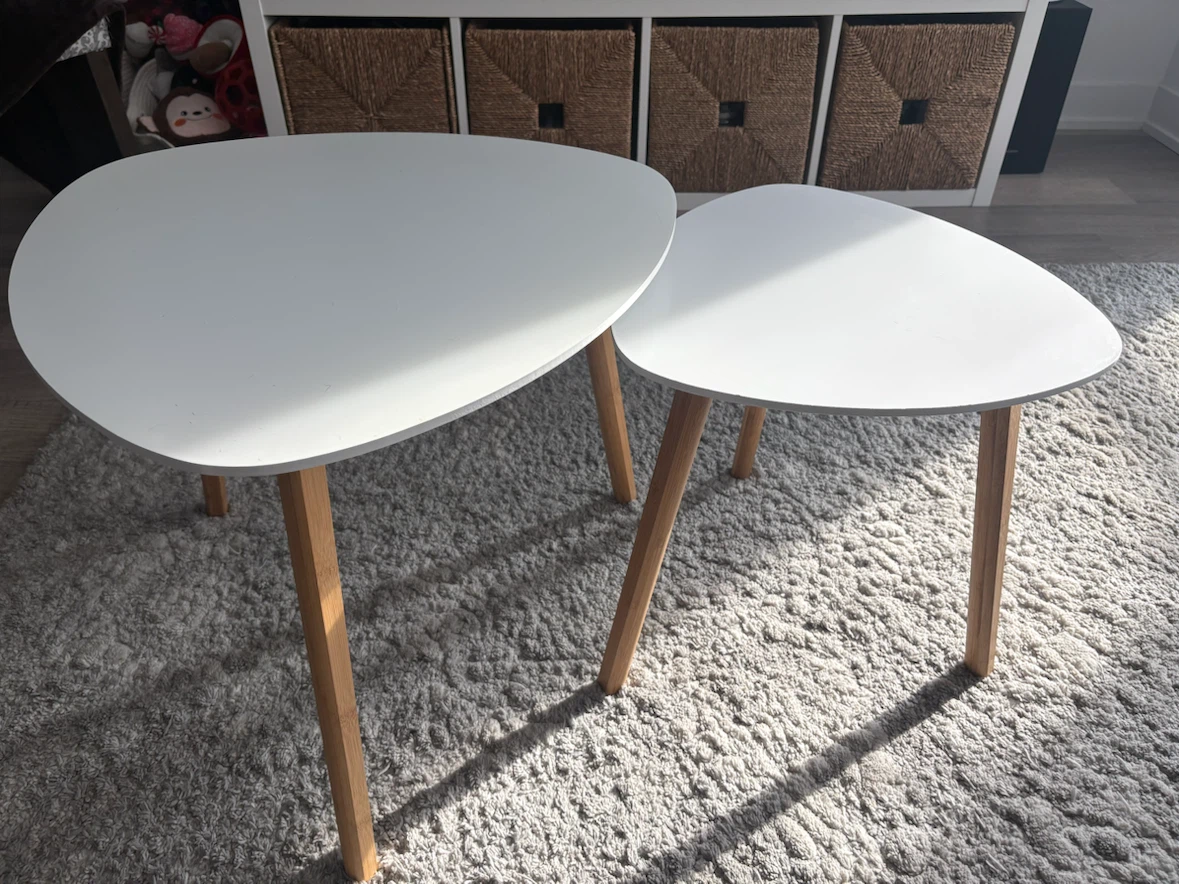 White Nesting Tables - photo 2