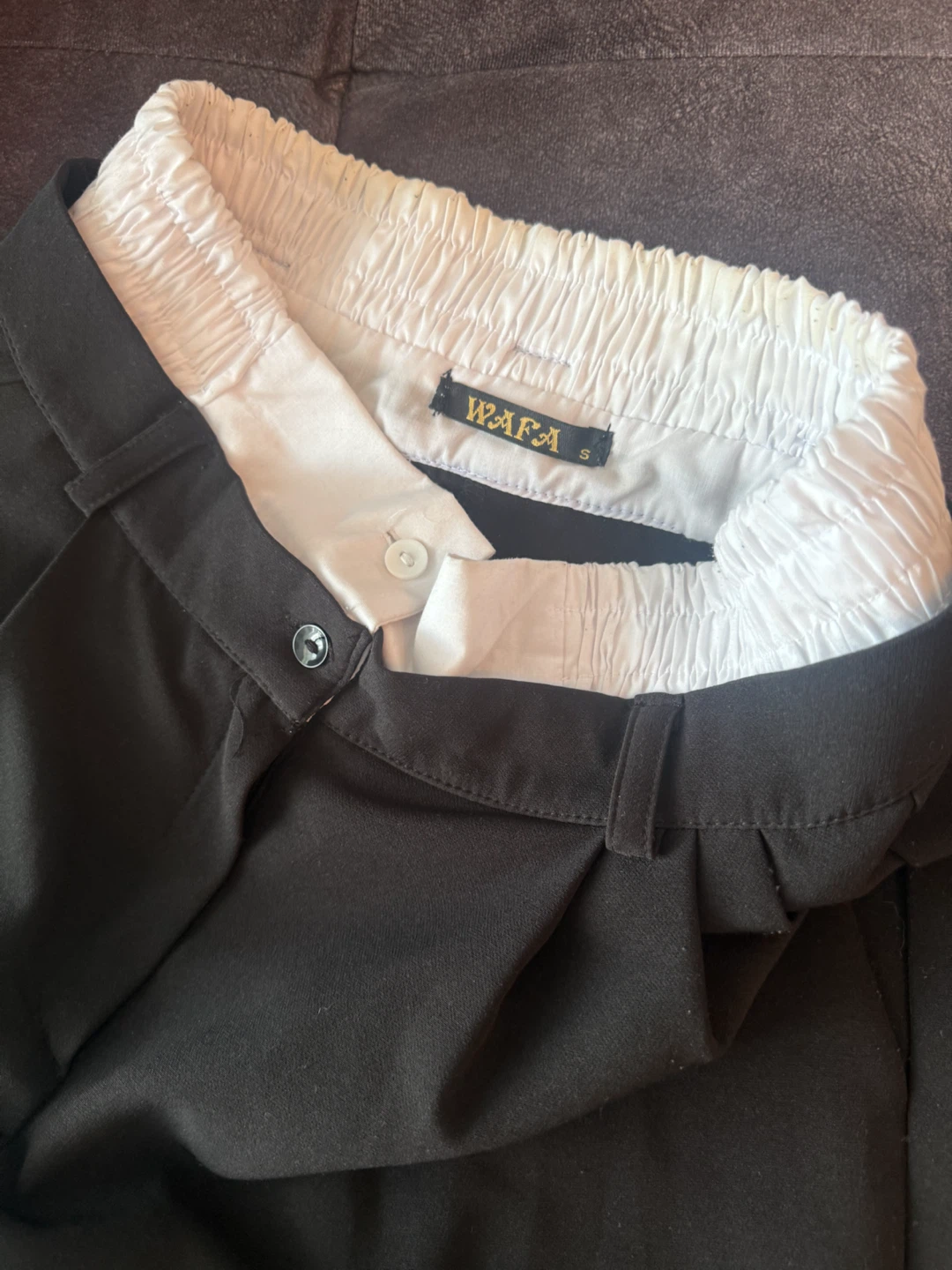 Wafa Black Wide Leg Pants Size S