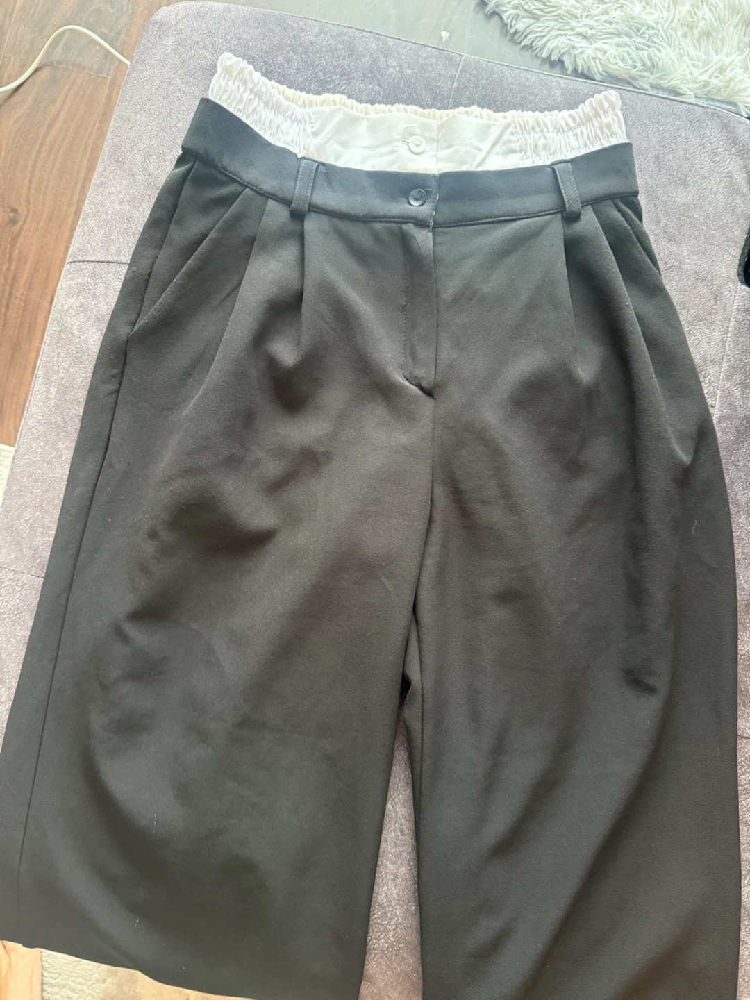 Wafa Black Wide Leg Pants Size S - photo 4