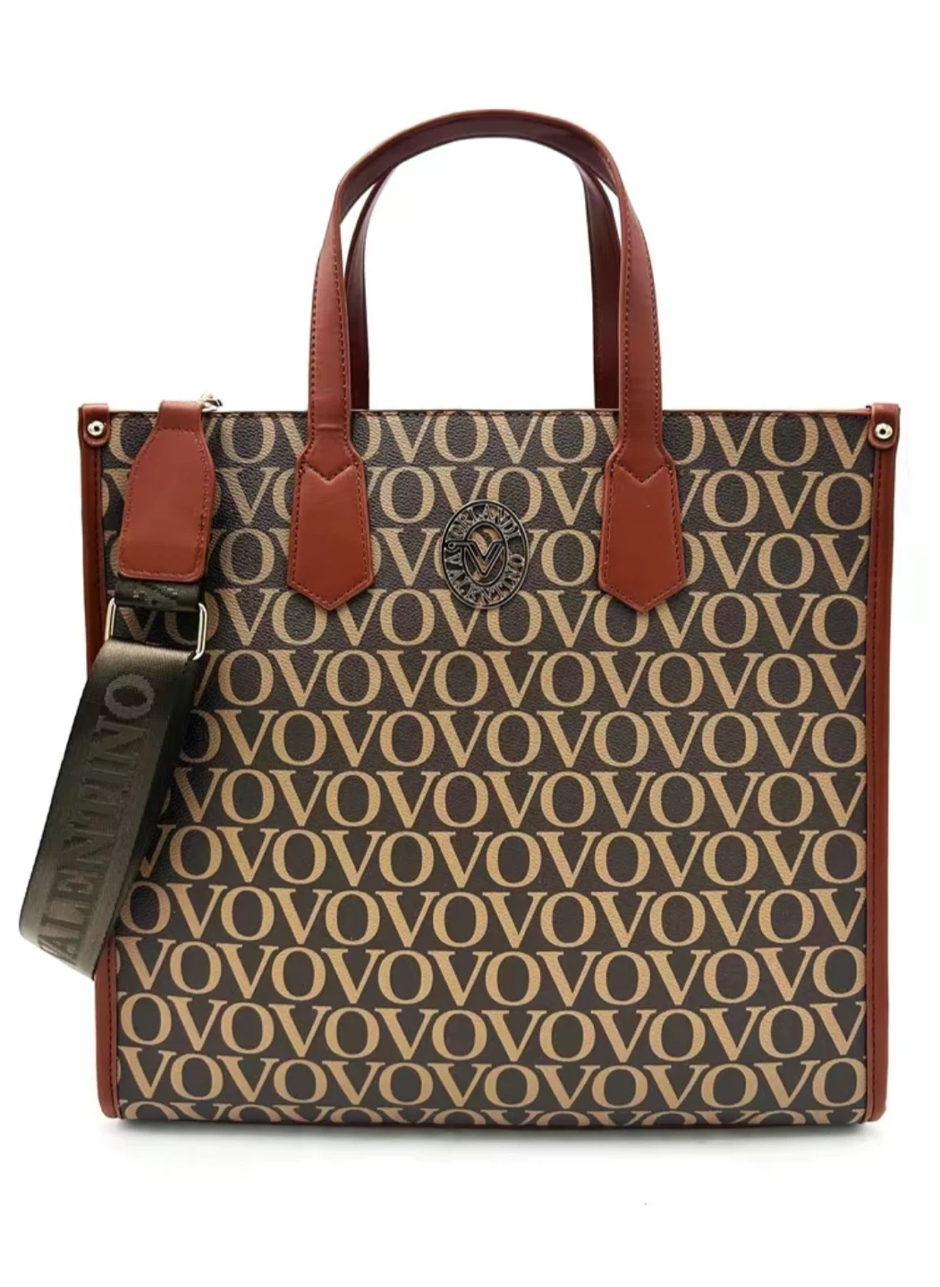 Valentino "V" Logo Tote Bag with Strap