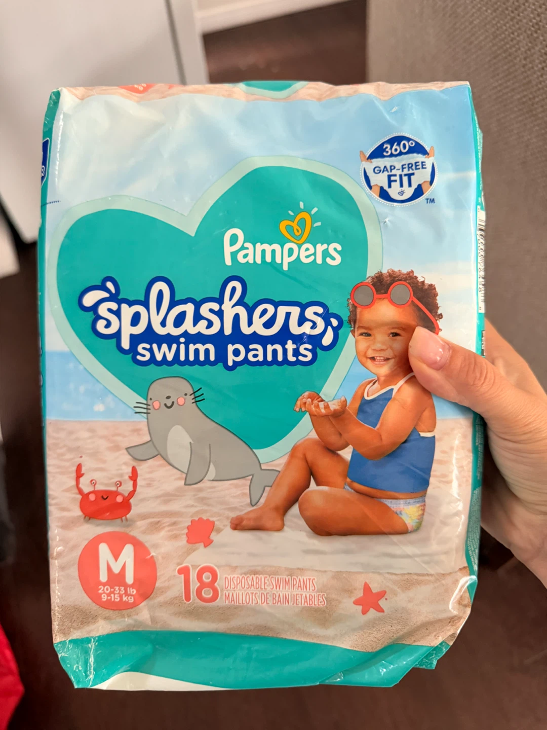Pampers Splashers Swim Pants - Size M (18 count)