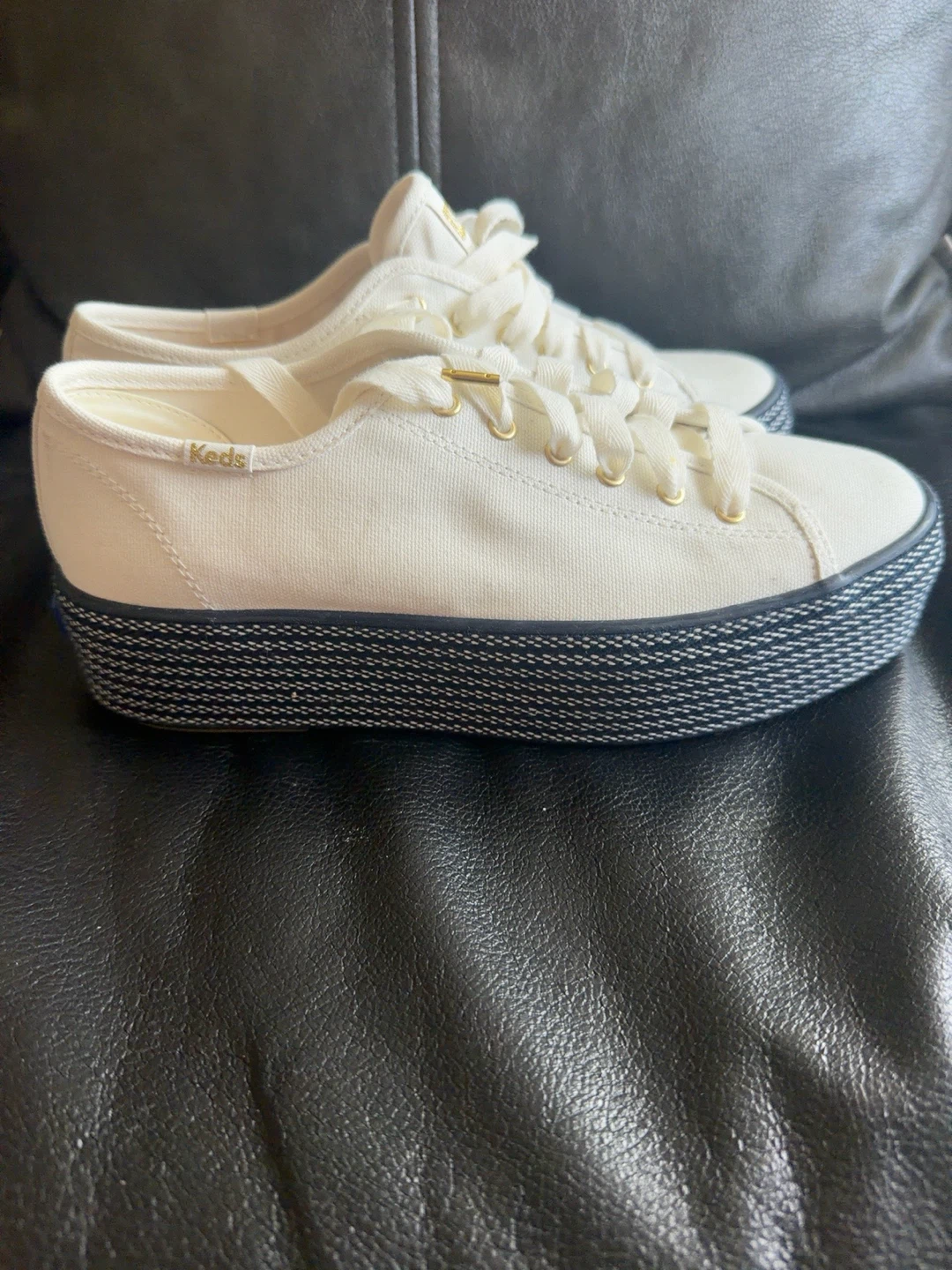 Keds Cream Canvas Platform Sneakers - photo 5