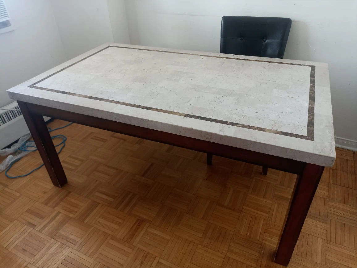 Real Marble Top Dining Table