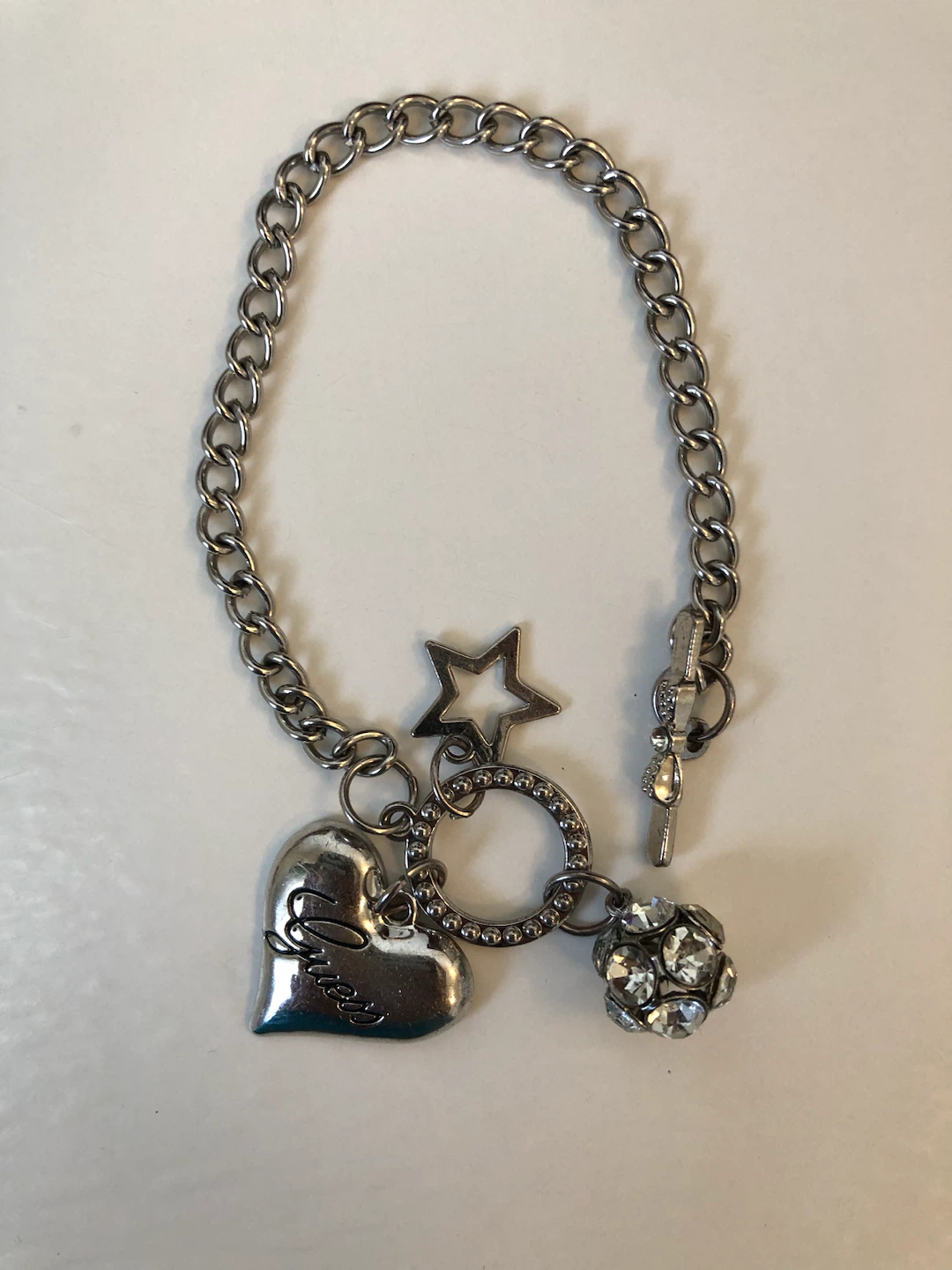 Guess Heart Charm Bracelet