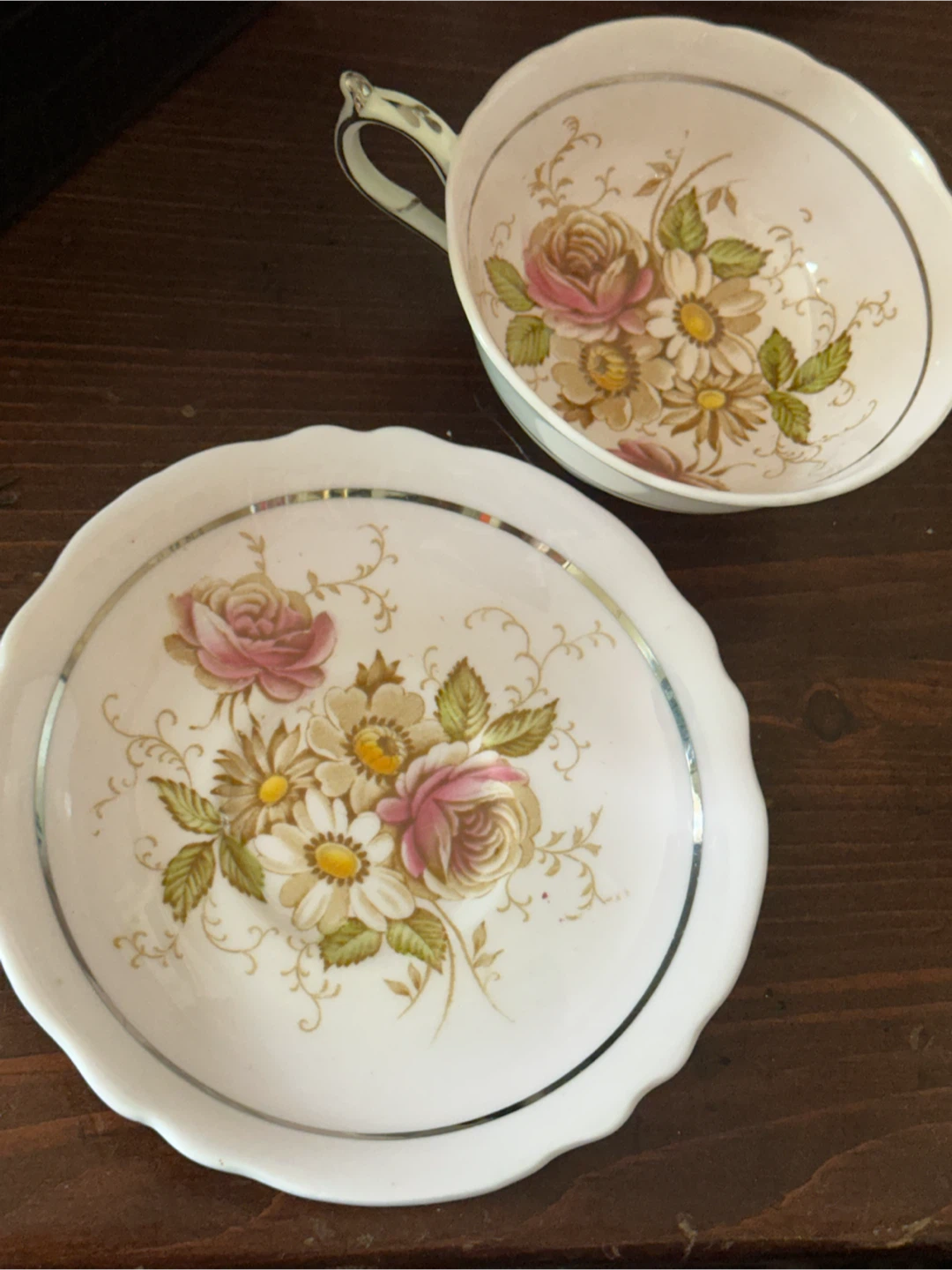 Vintage Paragon Pink Floral Bone China Teacup & Saucer - photo 5