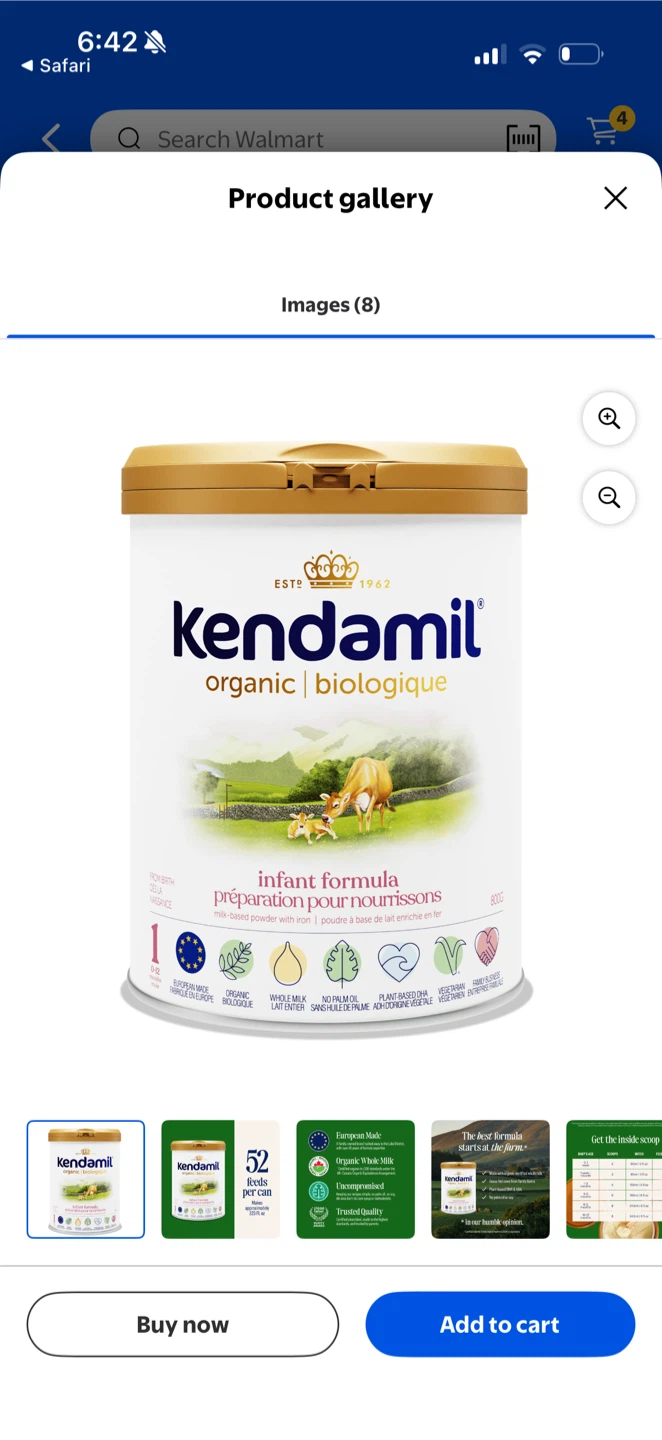Kendamil Organic Biologique Infant Formula 800G