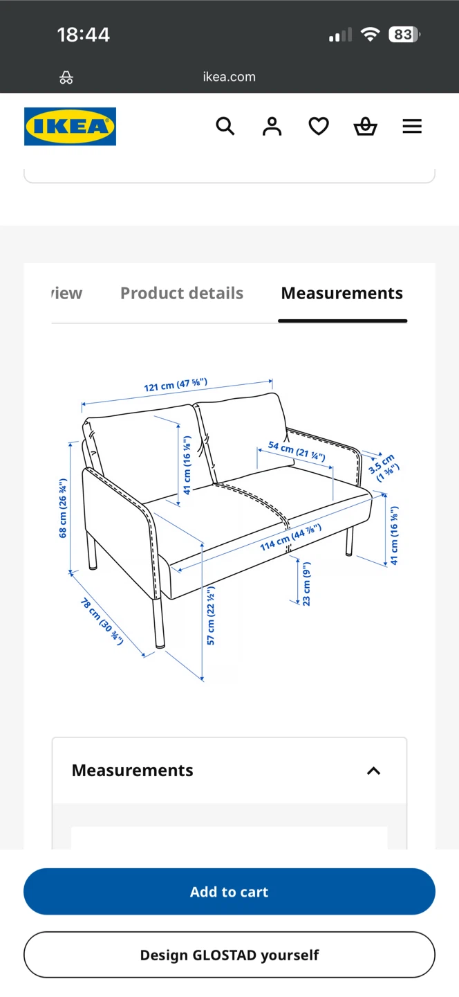 Ikea Glostad Loveseat Sofa - photo 2
