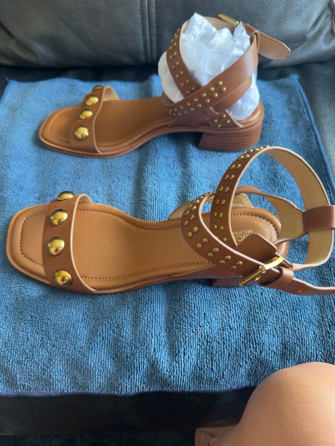 Michael Kors Studded Leather Sandals