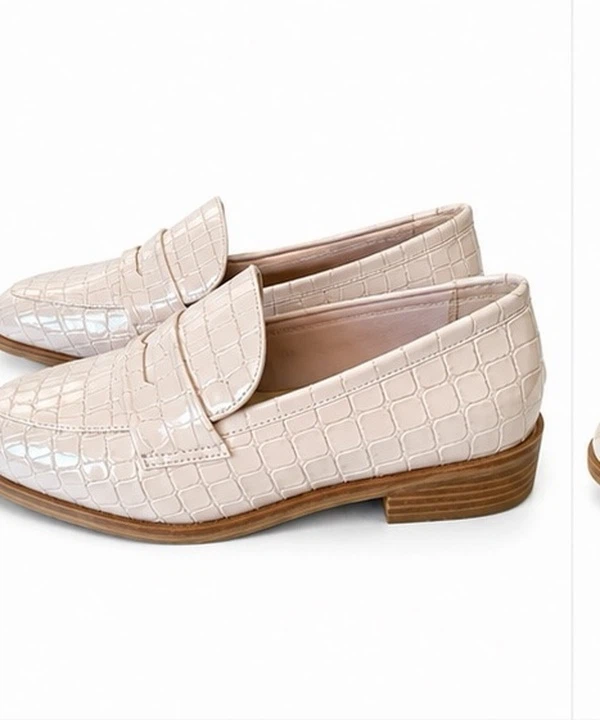 ALDO Women's Loafers - Beige Patent Croc Size 7 - photo 4