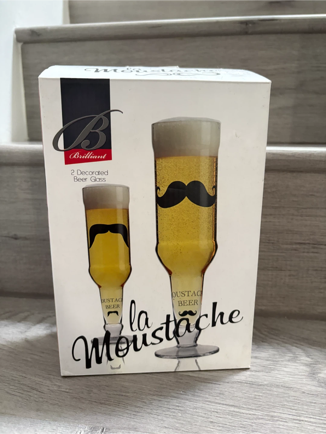 Brilliant Set of 2 Decorated Beer Glasses