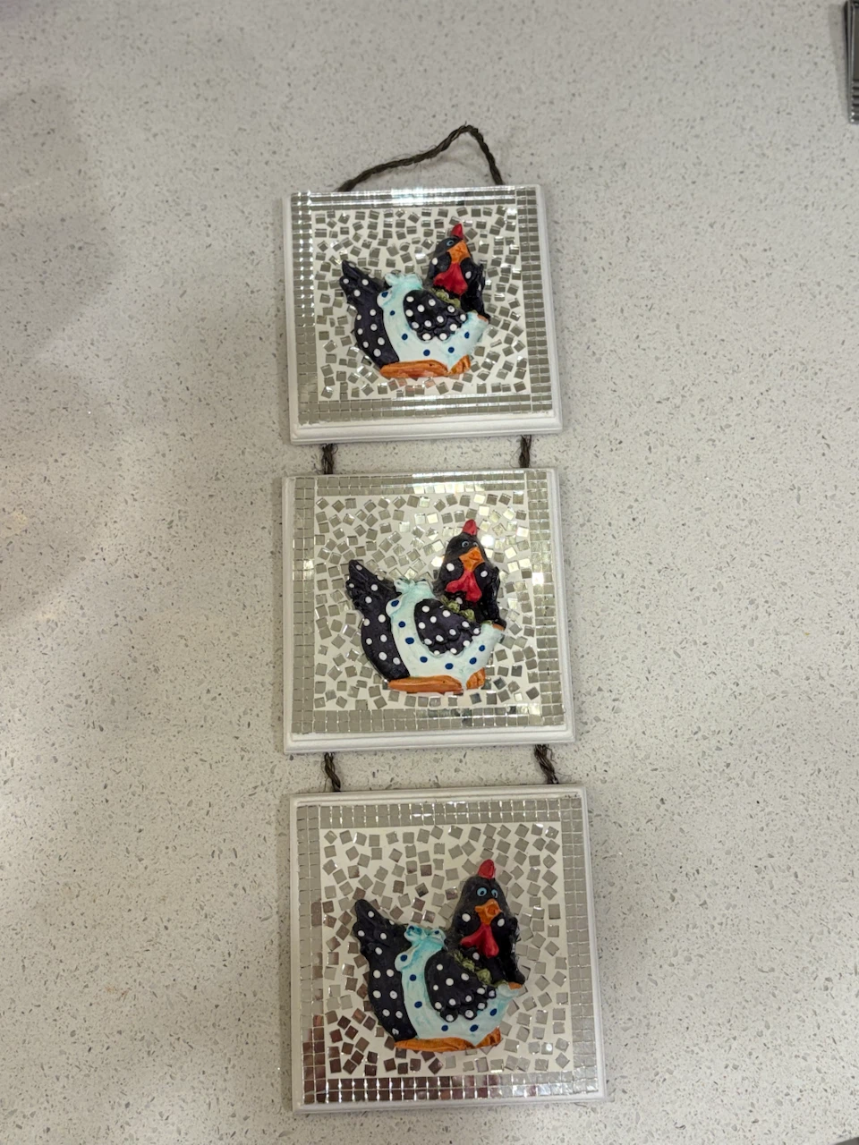 Trio of Chicken Wall Art Decorations - photo 2
