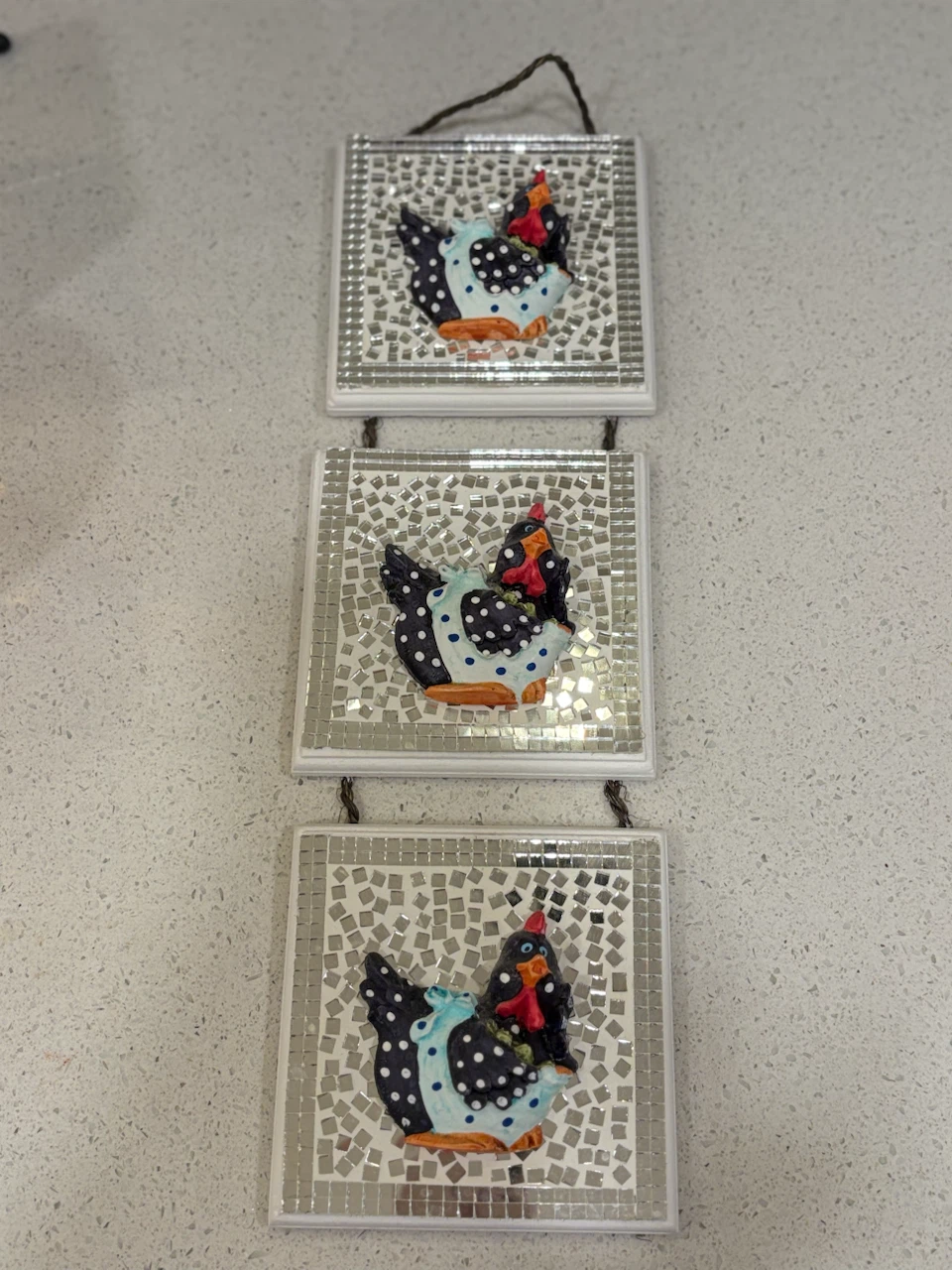 Trio of Chicken Wall Art Decorations - photo 3