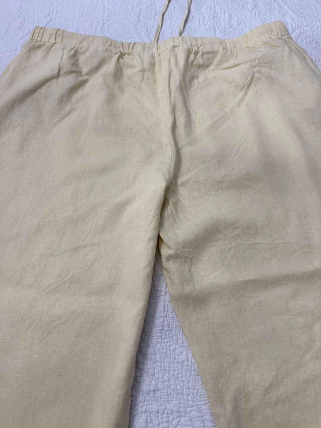 Joie Pastel Yellow Wide Leg Linen Blend Pants - photo 5