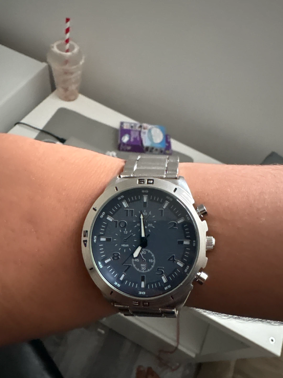 Men's Stainless Steel Chronograph Watch - photo 3