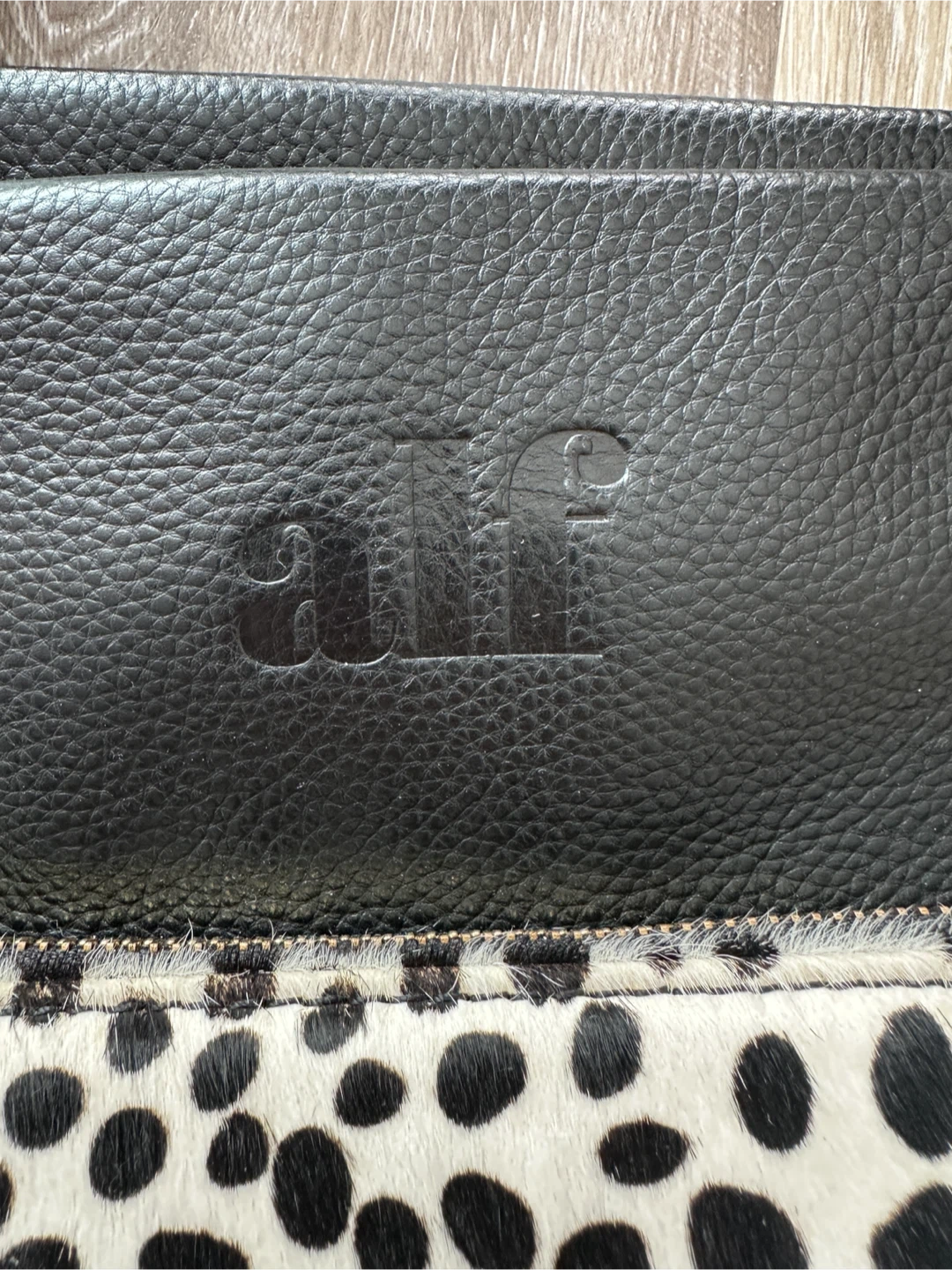 ALF Black Leather and Calf Hair Tote Bag - photo 2