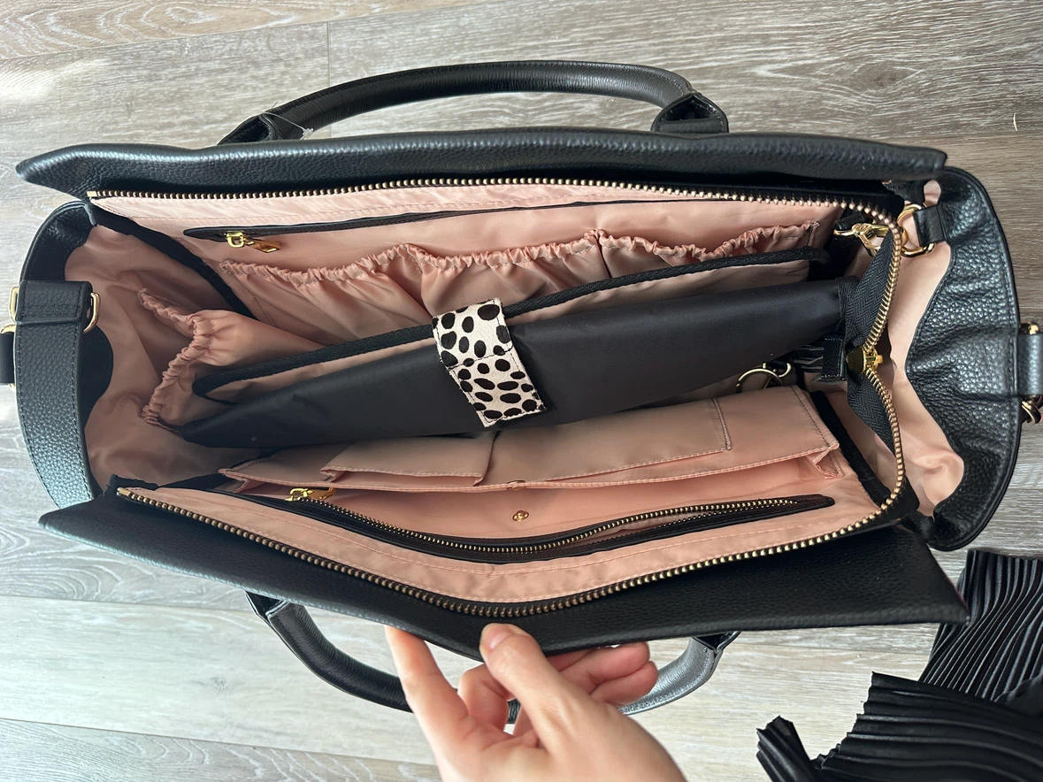 ALF Black Leather and Calf Hair Tote Bag - photo 5
