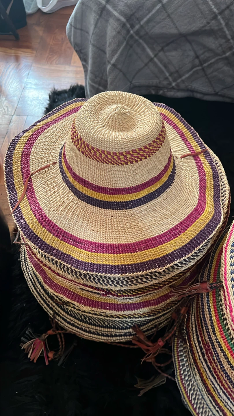 Handwoven Straw Sun Hats with Tassels 50