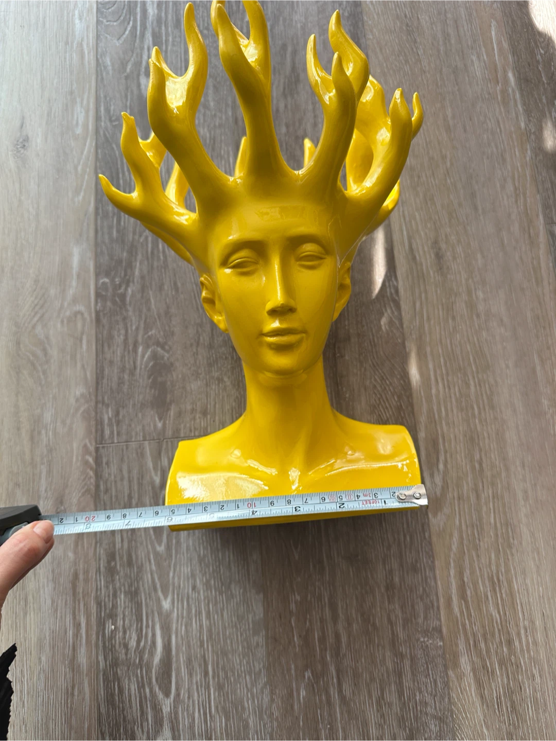 Unique and Unusual Yellow Ceramic Head Vase - photo 5