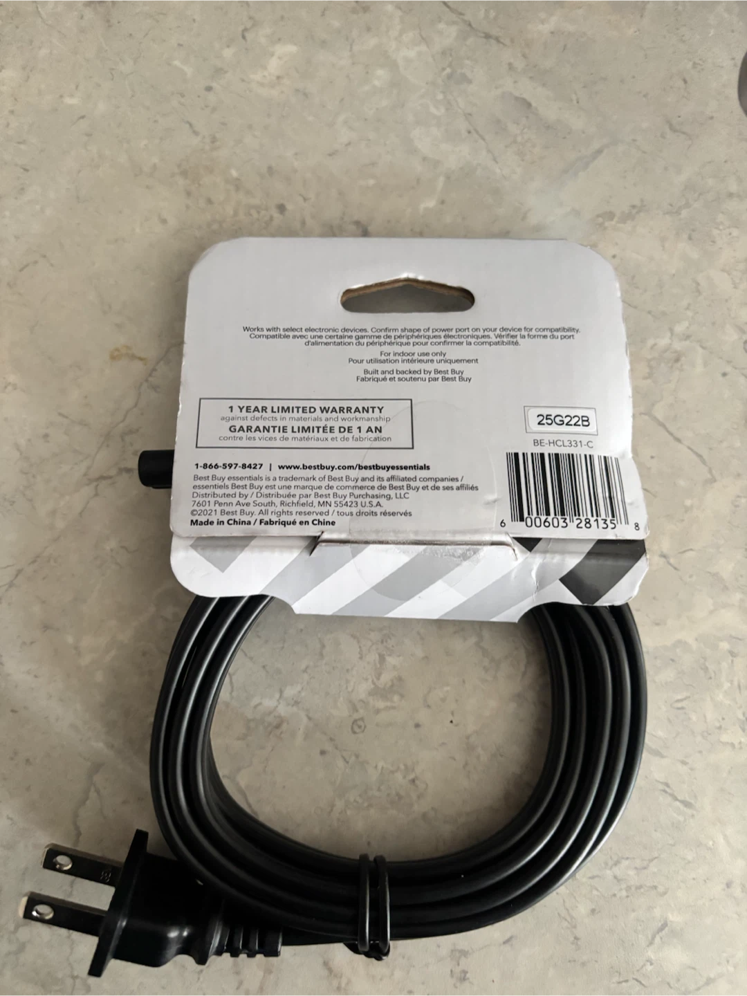 Best Buy Essentials 6' Power Cord - photo 2
