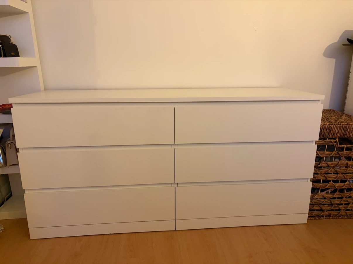 White 6-Drawer Dresser - photo 3