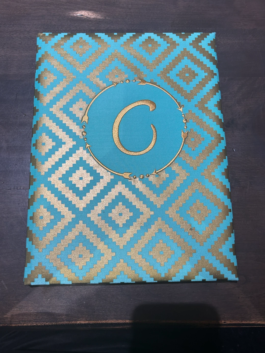Turquoise and Gold Notebook
