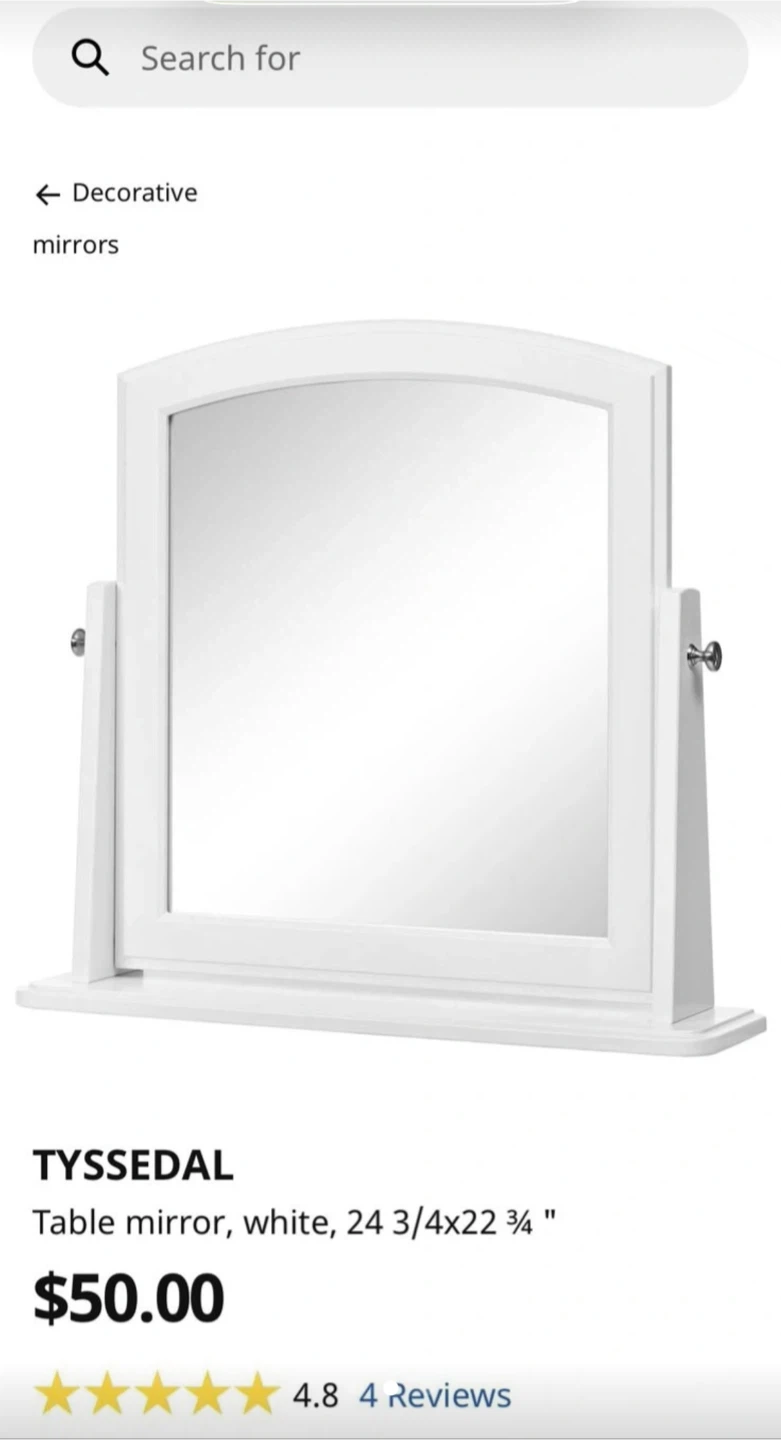 IKEA Tyssedal Vanity Mirror - White - photo 2