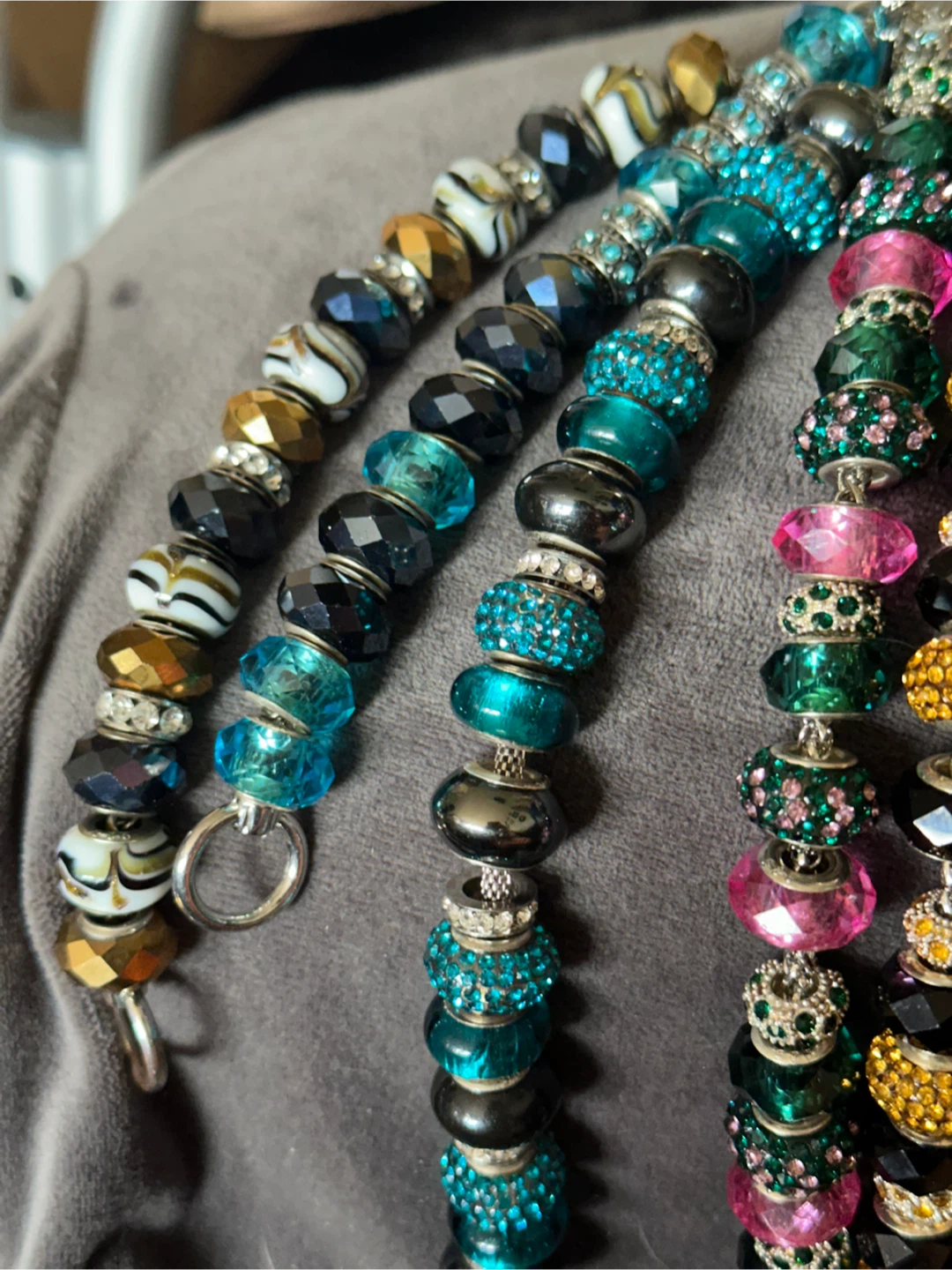 925 Art glass charm 9  bracelets - photo 4