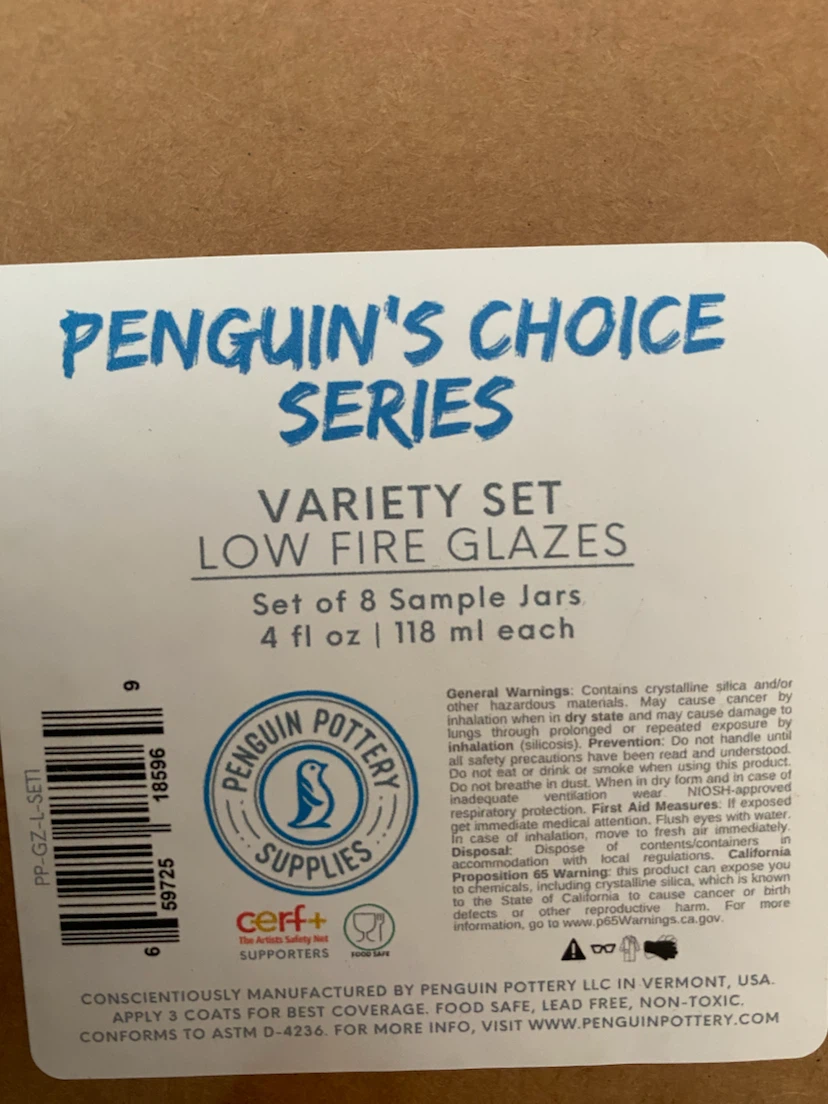 Penguin Pottery Low Fire Glazes Variety Set